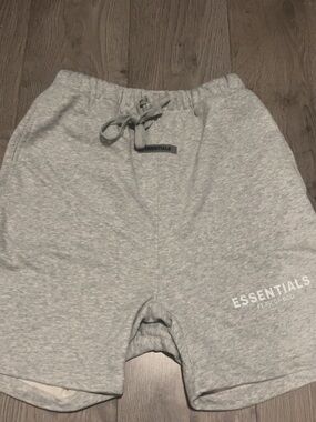 Fear of God ESSENTIALS Light Gray Reflective Shorts
